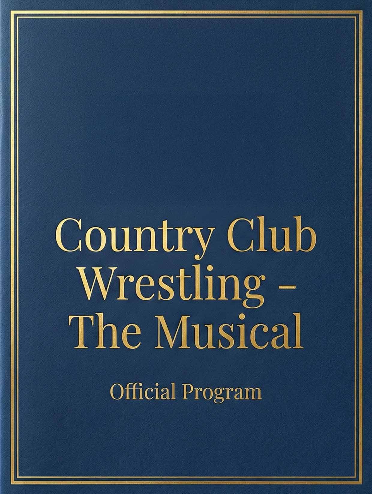 Country Club Wrestling: The Musical — Official Program